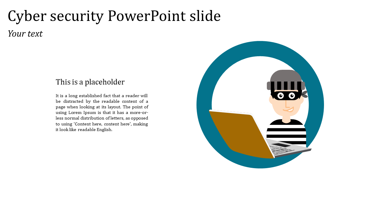 Stunning Cyber Security PowerPoint Slide Template Design